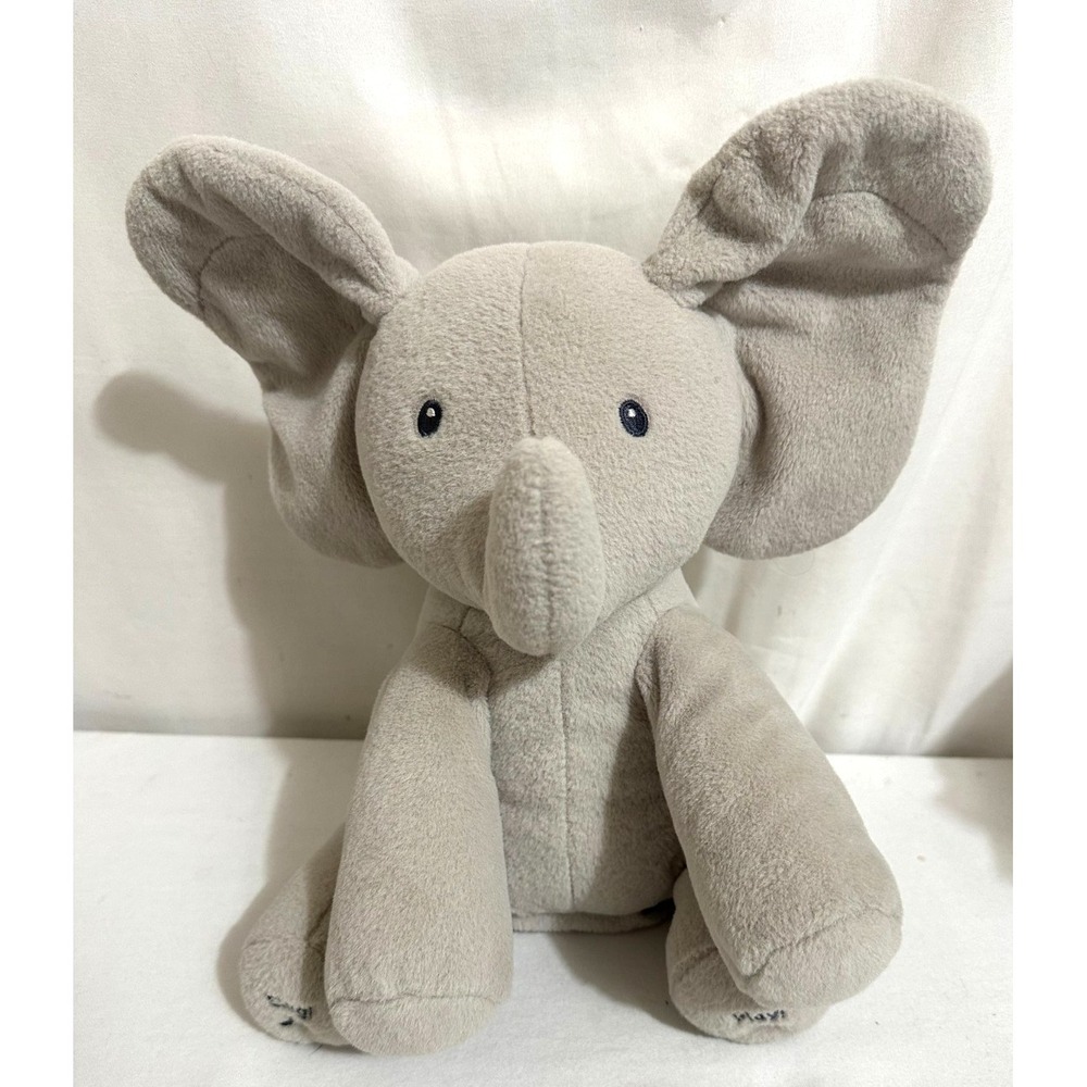 Baby‎ Gund Floppy The Elephant 12" Gray Animated Plush Stuffed Elephant